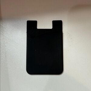Black and Grey Silicone Card Holder for Smartphones